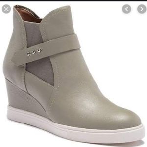 Linea Paolo Leather Wedge Sneaker